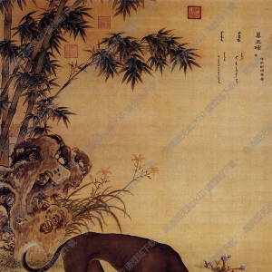 郎世寧 十駿犬圖6-墨玉璃 高清名畫下載