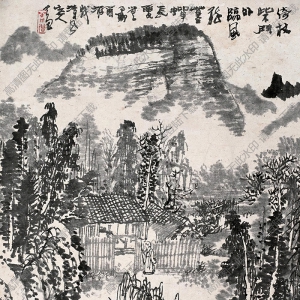 黃秋園國(guó)畫(huà)作品 雨后青山 高清下載