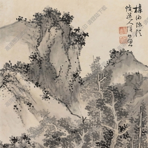 藍(lán)瑛作品 夏木濃蔭圖 高清大圖下載