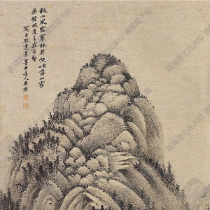 吳歷國(guó)畫(huà) 秋山林莽 高清大圖下載