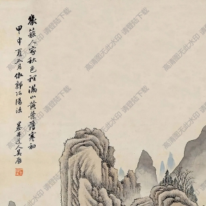 吳歷國(guó)畫(huà) 山居圖 高清大圖下載