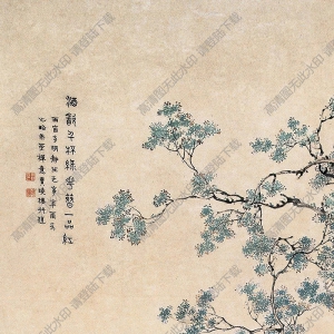 費(fèi)丹旭作品 簪花對飲 高清大圖下載